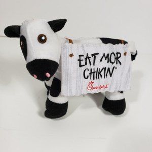 Chick-fil-A Cow Advertising Plush Toy Eat More Chikin Sign 6 inch